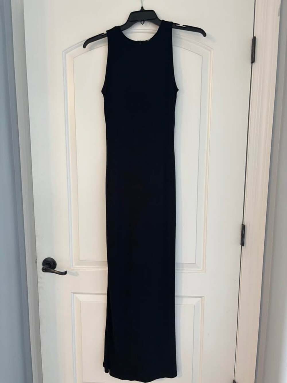 Popilush Built-In Shapewear Mock Neck Maxi Dress Black XL Column Bodycon Slimmin